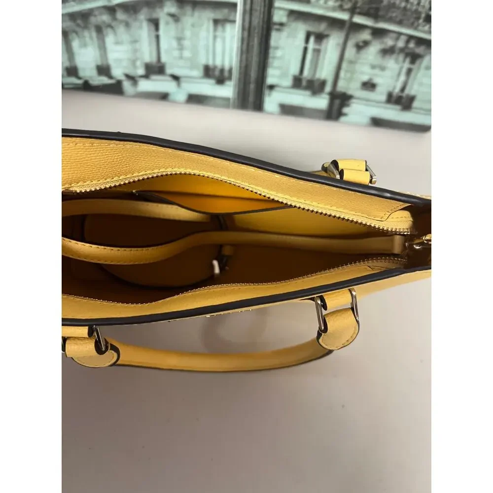 Kate Spade WKR00438 Darcy Small Dome Satchel, Daybreak Yellow Leather Crossbody